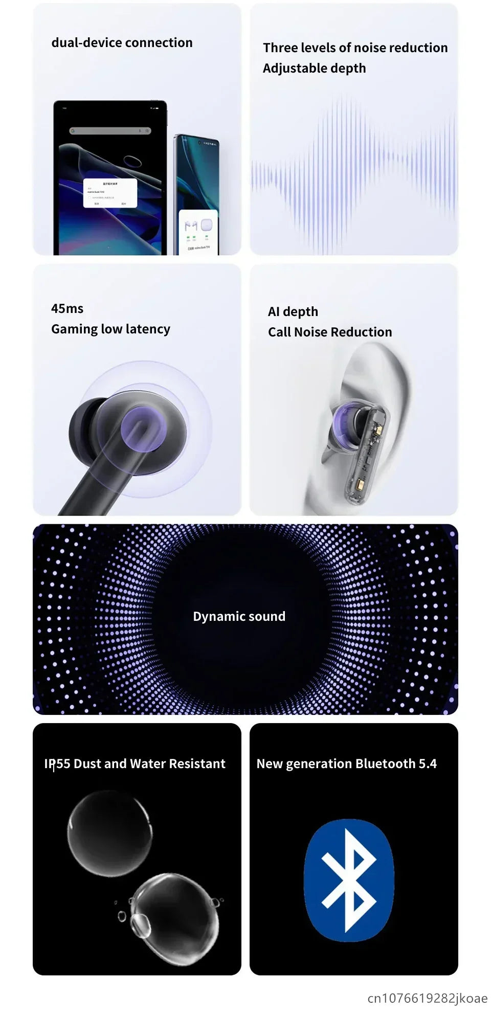 realme Buds T310 Earealme Buds T310 Wireless Earbuds Bluetooth 5.4 – 46dB Active Noise Cancelling HiFi Earphones with Deep Bass & Long Battery Liferphones 46dB Active Noise Cancelling HiFi Wireless Headphones Bluetooth 5.4 Game Music Headset Long Standby