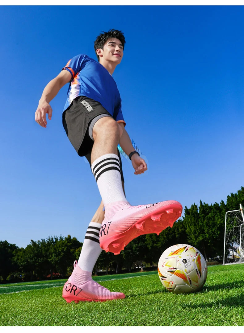 Chaussures de football pour homme, chaussures de futsal professionnelles, chaussures de football de haute qualité, crampons, femmes, unisexe, ultralégères, TF/FG, baskets