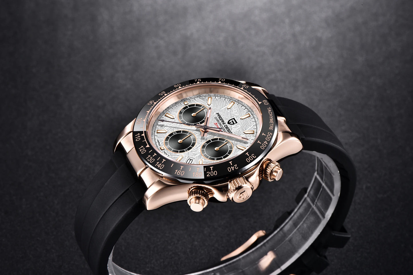 PAGANI DESIGN New Gold Blue Luxury Quartz Watch For Men Gift Box VK63 Movt Chronograph Sapphire Crystal Stainless Steel Watch
