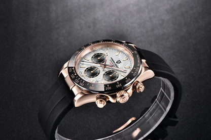 PAGANI DESIGN New Gold Blue Luxury Quartz Watch For Men Gift Box VK63 Movt Chronograph Sapphire Crystal Stainless Steel Watch