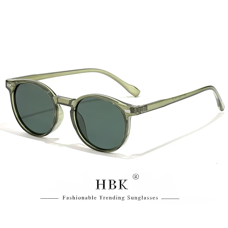 HBK Fashion polarizované sluneční brýle pro muže, kulatý rám TR90, módní sluneční brýle pro ženy, na řízení, sportovní, UV400, Lunette De Soleil Homme