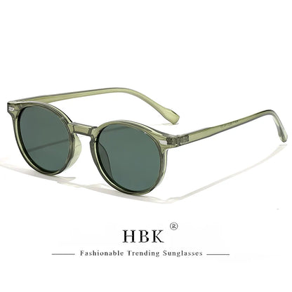 HBK Fashion polarizované sluneční brýle pro muže, kulatý rám TR90, módní sluneční brýle pro ženy, na řízení, sportovní, UV400, Lunette De Soleil Homme