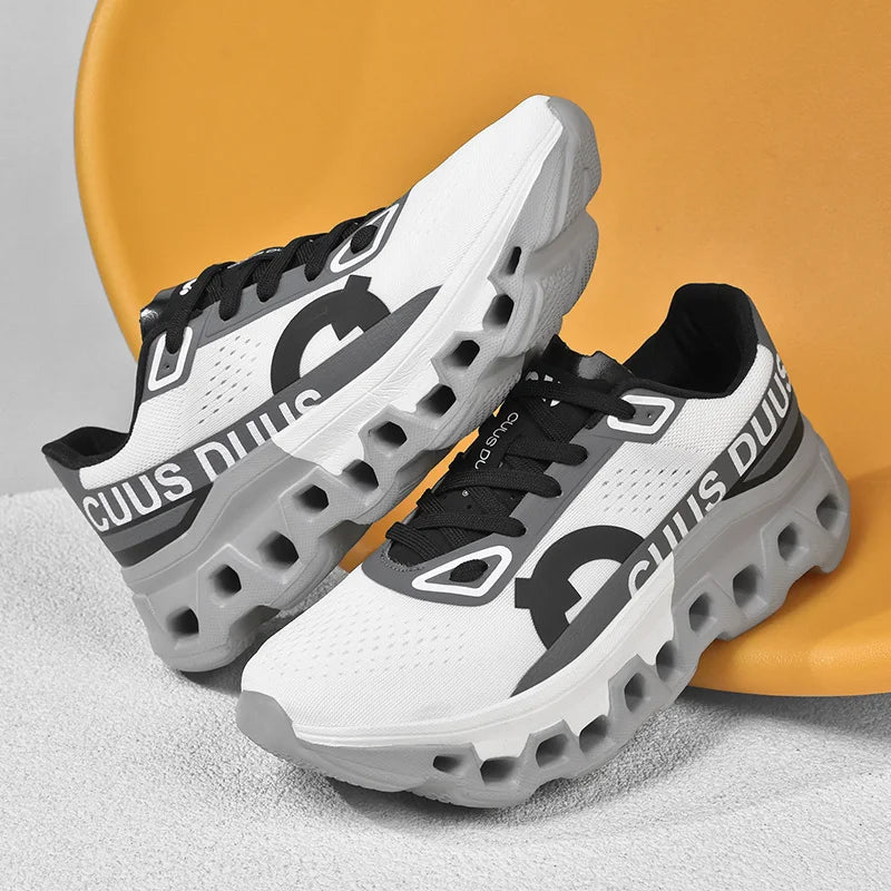 Men's Running Shoes Off-Road Cushioning Jogging Non-Slip Breathable Mesh Luxury Outdoor Couple Trainer Race Sneakers
