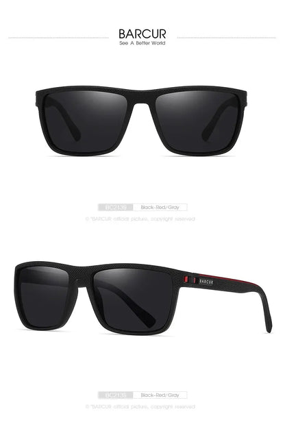 BARCUR Design TR90 Sluneční brýle pro muže Polarizované Lehké sportovní sluneční brýle Dámské brýle Doplněk k brýlím Oculos Ochrana proti UVAB záření