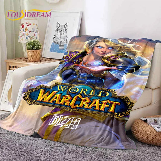 WOW, World of Warcraft  Demon Hunter, Lich King Game 3D Soft Blankets,Throw Blanket for Picnic Beds Sofa Home Bedroom Kids Gifts