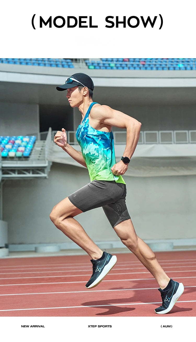 Xtep Sports Fitness Shorts For Men 2025 New Running Moisture-Wicking Shorts High-Elastic Tight Compression Pants 875229580177