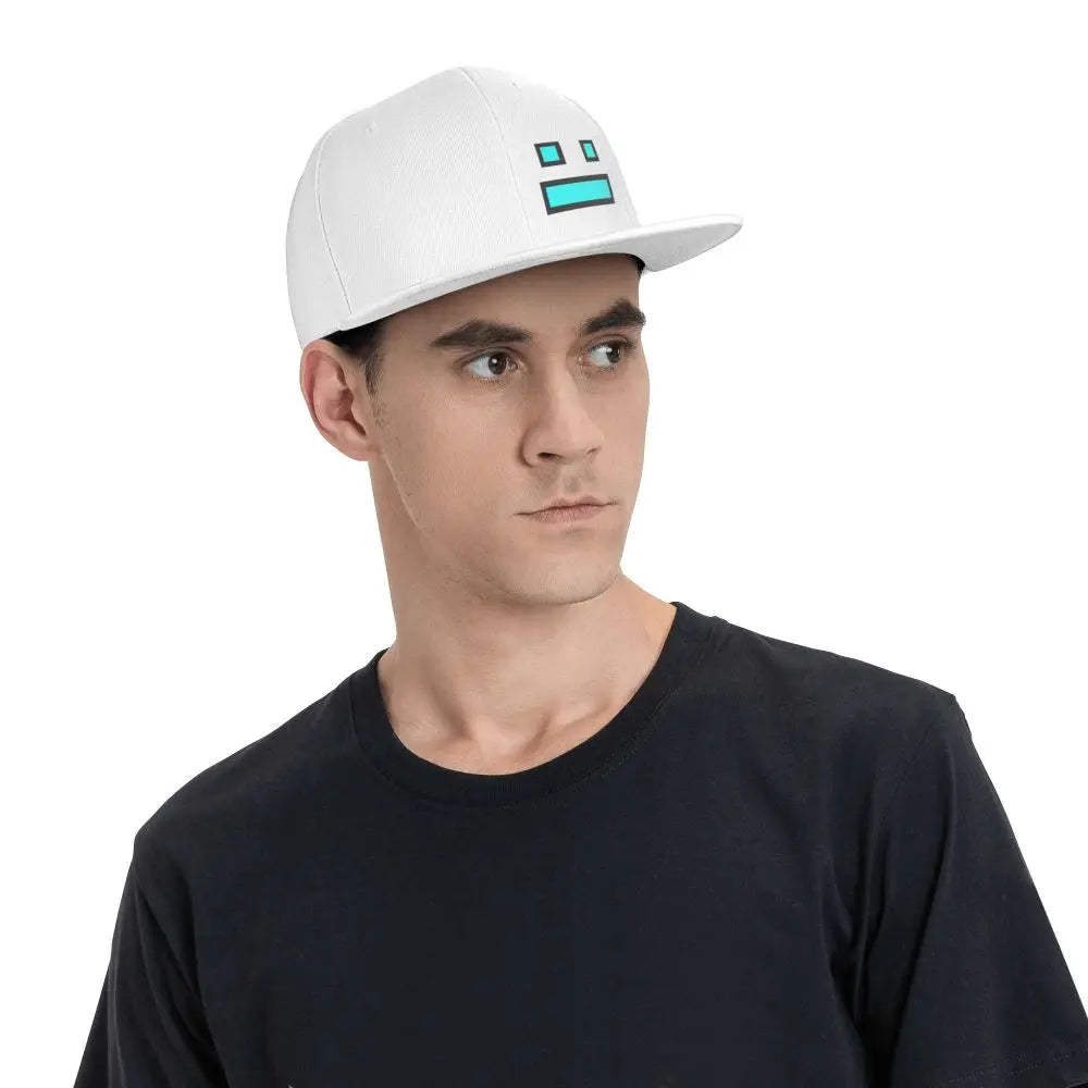 Videoherní kšiltovky Geometry Dash pro muže i ženy, nastavitelné kšiltovky, hiphopové kšiltovky, casquette