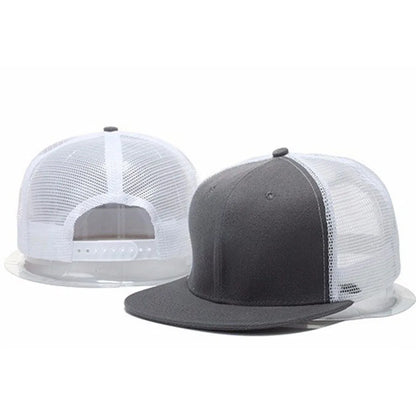 Herren-Kappen, flache Hüte, Hip-Hop-Snapbacks, ausgefallene Baseballkappen mit Nieten, Street-Dance-Kappen, trendige Mesh-Kappen mit Schirm, für Jugendliche, Jungen und Mädchen
