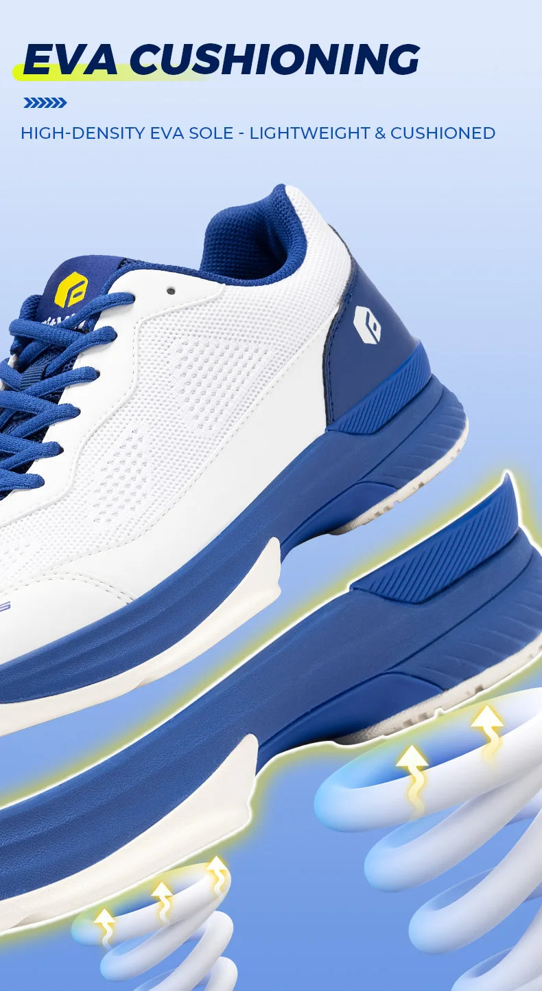 Chaussures de tennis pour homme FitVille, version large 2E, chaussures de sport d'entraînement professionnel, respirantes, antidérapantes, avec soutien de la voûte plantaire