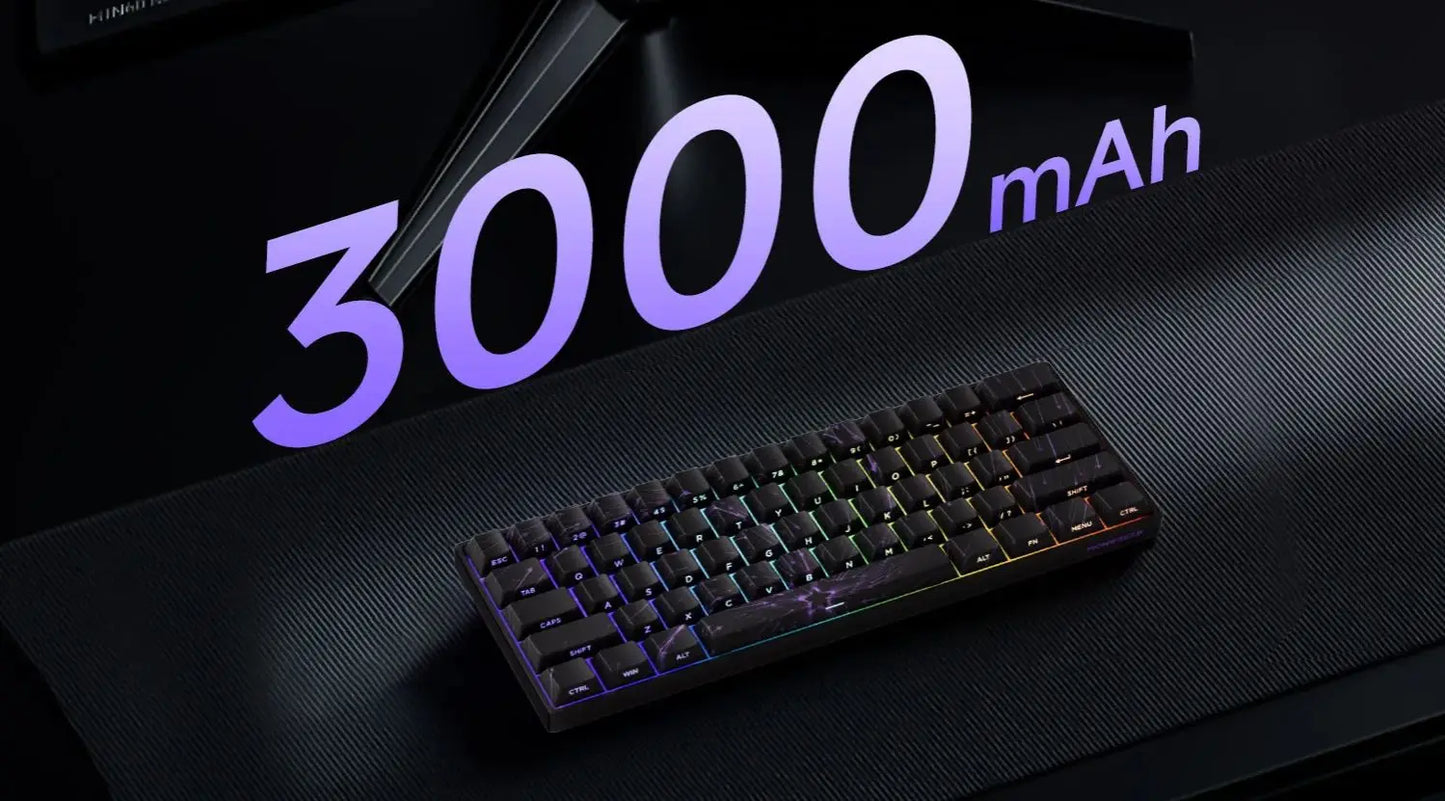 Teclado mecánico MONSGEEK FUN60 PRO&MAX HE con interruptores magnéticos, teclado gaming inalámbrico 60%, Rapid Trigger 8K ARGB personalizable