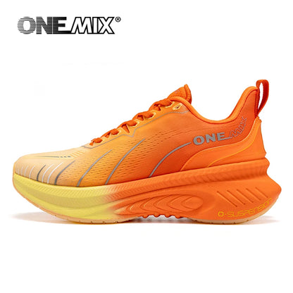 ONEMIX Novos Ténis de Corrida com Amortecimento para Homem, Adequados para Corredores Pesados, com Atacadores, Desportivos, Antiderrapantes, para Exterior, para Mulher e Homem