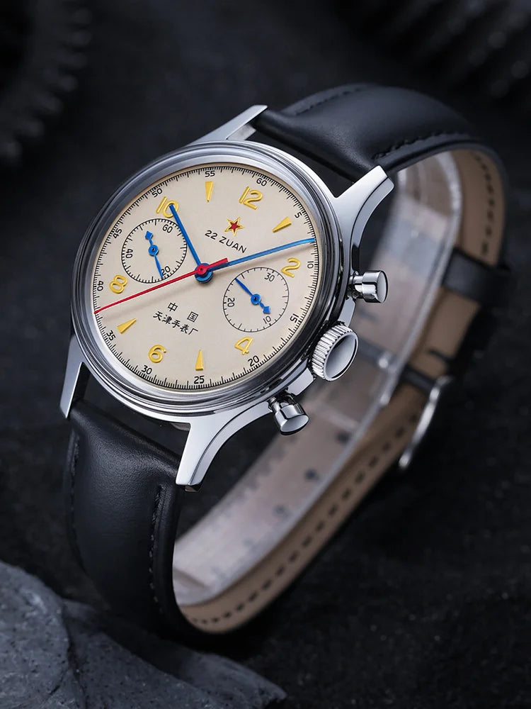 Seagull 1963 International Edition Men's Mechanical Watch Pilot Clock ST1901 Retro Chronograph Wristwatch Air Force Aviation New