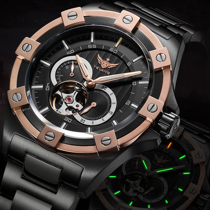 Yelang V1024 Men Brand Watches 44mm Japan miyota 82S7 Automatic Mechanical movement Luminous Men 100m Waterproof Watch business