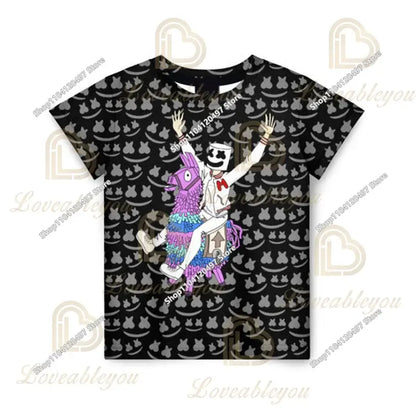 Fortnite T Shirt for Kids Banana Peely T-shirt Men's Women's Tshirt Battle Royale Game T Shirt Harajuku Summer Tops