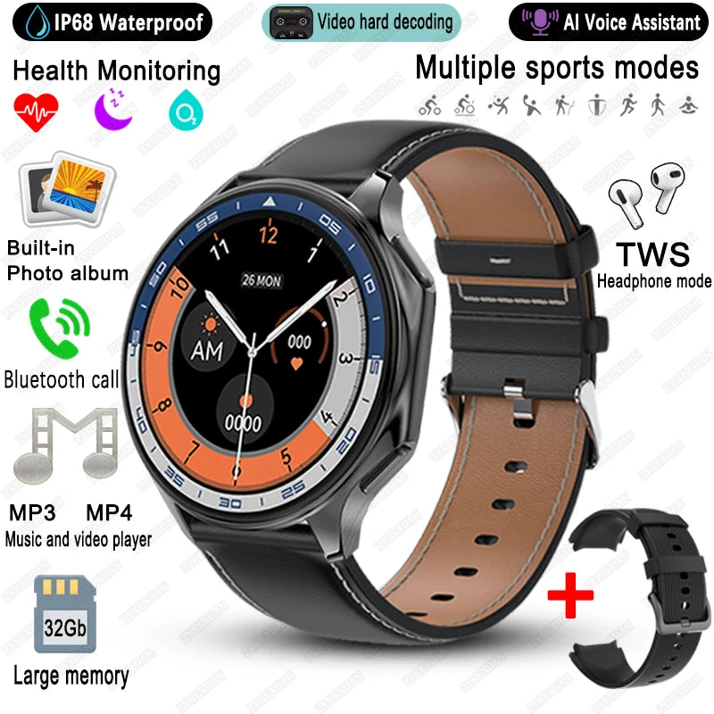 2025 New For OPPO Watch X High-End Business Watch Men 32Gb Memory Video Playback Smart Watch Sports Fitness Waterproof Bracelet