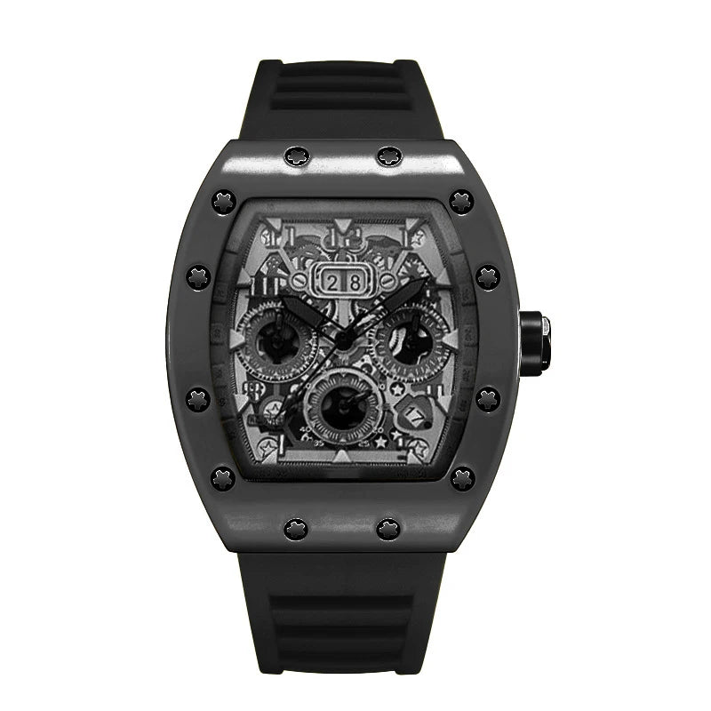 Luxury Men’s Quartz Wristwatch Hollow Design Trend None Machine Automatic Quartz Hollow Luminous Waterproof Men's Watch for Man
