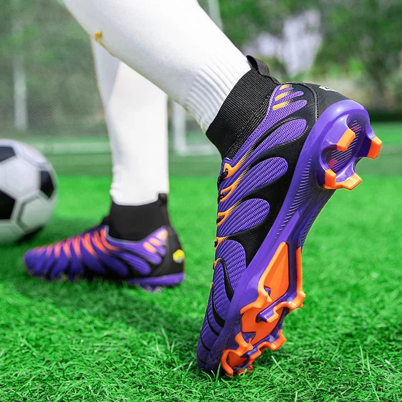 Men Match Football Boots Sport Training Long Spikes FG/TF Boys Cleats Outdoor Soccer Shoes Non Slip Indoor Futsal Comfortable