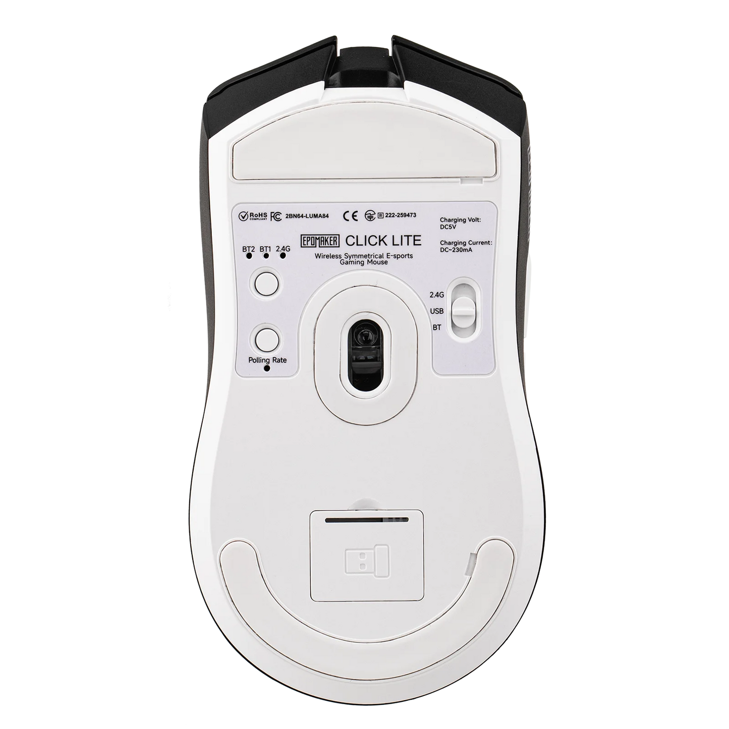 EPOMAKER Click Lite Wired/BT/2.4GHz Wireless Gaming Mouse, PAW3311 Sensor, 800 to 24000 DPI with 500mAh Battery for PC/Mac/Linux