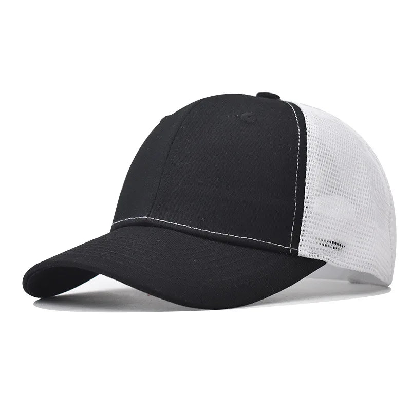 Baseballkasket til voksne Netkasket Lavt buet skygge Hat Unisex Sommerhat Åndbar hat med skygge Forår/efterår-kasket Hiphop-kasket med tæt pasform