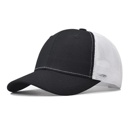 Baseballkasket til voksne Netkasket Lavt buet skygge Hat Unisex Sommerhat Åndbar hat med skygge Forår/efterår-kasket Hiphop-kasket med tæt pasform