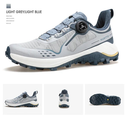HUMTTO Men's Luxury Designer Trail Sneakers Anti-slip Sports Hiking Breathable Outdoor Trekking Boots
