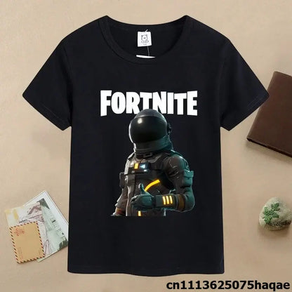 Summer Fortnites Children T-shirt Cartoon Game Figure Printed T-shirt Boys Casual Sports T-shirt Short Sleeves Kids Clothing