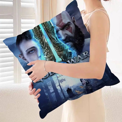 God of War Ragnarok 2022 Cushion Cover Polyester Sofa Cushions Decorative Throw Pillows Home Decoration Pillowcover