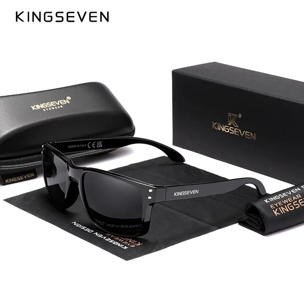 KINGSEVEN Obdélníkové retro polarizované sluneční brýle TR90 pro ženy a muže, cyklistické, UV400, horolezecké, s ochranou proti oslnění, outdoorové sportovní brýle