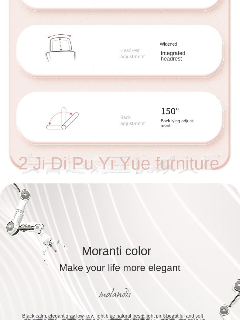 UVR Computer Gaming Chair Ergonomic Reclining Backrest Chair Sedentary Comfort Swivel Seat Breathable Mesh Staff Office Chair