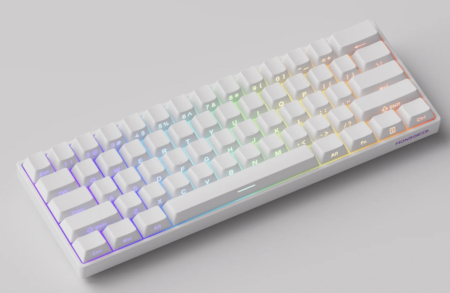 Teclado mecánico MONSGEEK FUN60 PRO&MAX HE con interruptores magnéticos, teclado gaming inalámbrico 60%, Rapid Trigger 8K ARGB personalizable