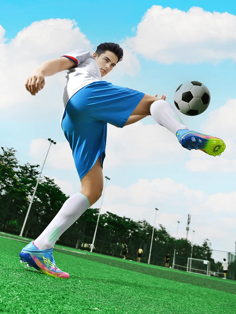Chaussures de football pour homme New Society Grass Tenis - Chaussures de sport d'extérieur ultralégères et respirantes pour adulte - Chaussures de football pour homme - Baskets de football