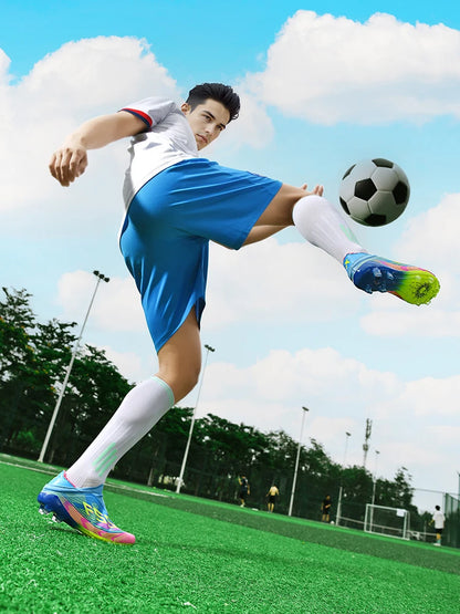 Chaussures de football pour homme New Society Grass Tenis - Chaussures de sport d'extérieur ultralégères et respirantes pour adulte - Chaussures de football pour homme - Baskets de football
