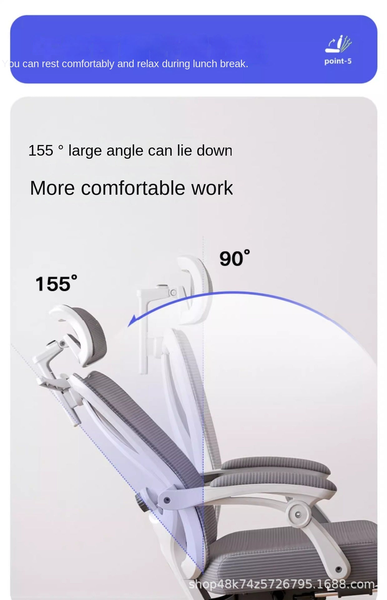 UVR Mesh Office Chair Ergonomic Adjustable Swivel Chair with Armrests, Comfortable Computer Gaming Chair, Breathable Backrest Desk Chair for Home & Office