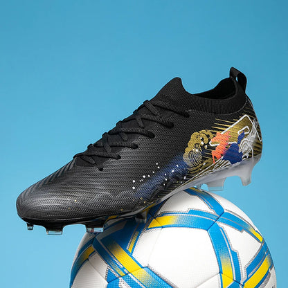 Chaussures de football pour homme, gazon, ultralégères, sportives et confortables, pour adulte, antidérapantes, crampons d'extérieur, sport, futsal, entraînement, match