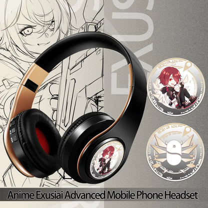 Cuffie anime over-ear Miku Nakano Sanjiu Bluetooth 5.0 – Headset gaming stereo wireless con bassi profondi, microfono e supporto per scheda TF