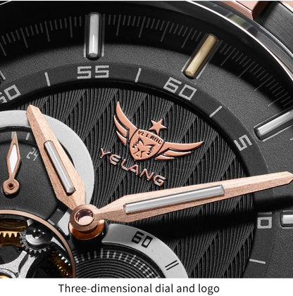Yelang V1024 Men Brand Watches 44mm Japan miyota 82S7 Automatic Mechanical movement Luminous Men 100m Waterproof Watch business