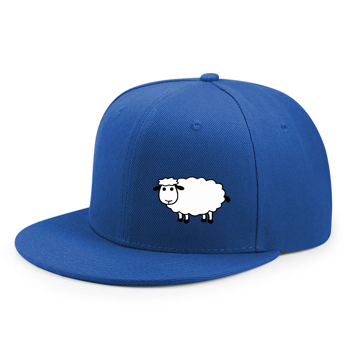 Unisex-Baseballkappe mit verstellbarem Riemen – Streetstyle-Kappe mit flachem Schirm und Schafsmuster – Lässige, vielseitige und personalisierbare Kappe