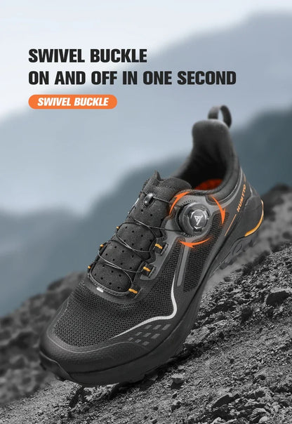 HUMTTO Men's Luxury Designer Trail Sneakers Anti-slip Sports Hiking Breathable Outdoor Trekking Boots