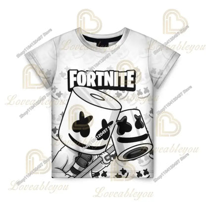 Fortnite T Shirt for Kids Banana Peely T-shirt Men's Women's Tshirt Battle Royale Game T Shirt Harajuku Summer Tops