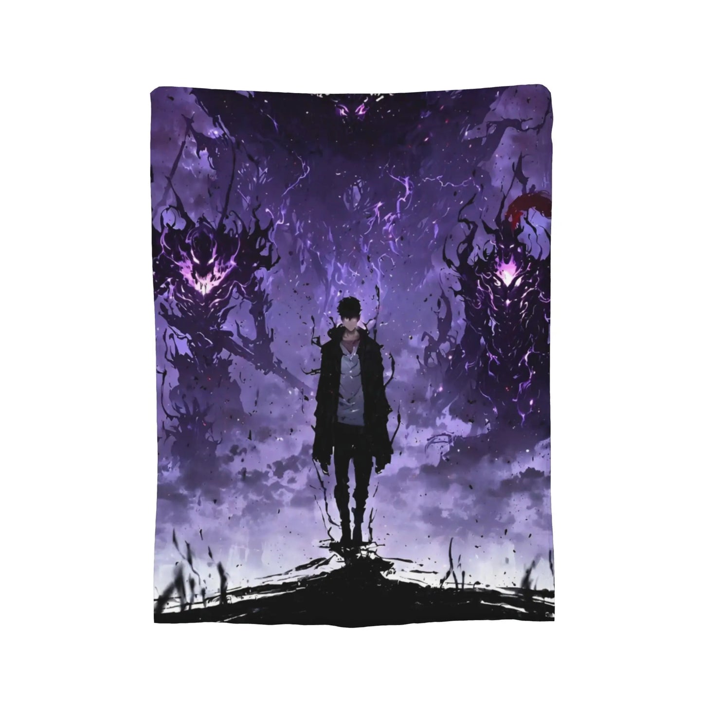 Solos Levelings Vintage Anime Plush Blankets  Awesome Throw Blanket for Home 125*100cm Bedspread,