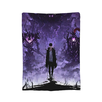 Solos Levelings Vintage Anime Plush Blankets  Awesome Throw Blanket for Home 125*100cm Bedspread,