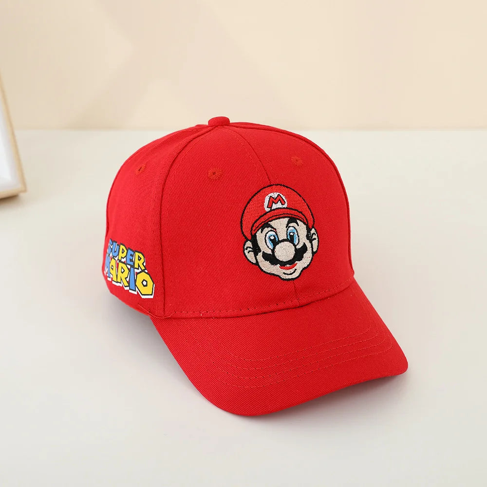 Yoshi Bowser Luigi Super Mushroomi Duckbill Cap Baseball Cap Cartoon Patterned Mesh Cap Summer-appropriate hats for kids Trendy