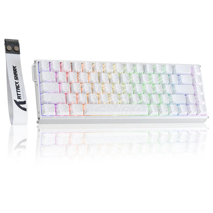 ATTACK SHARK X68MAX HE Tastiera in alluminio Rapid Trigger con switch magnetici 60% cablata 8KHz con precisione RT di 0.005mm