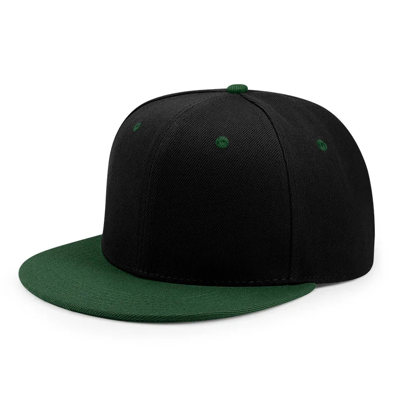 Hurtowa sprzedaż 40 kolorów regulowanych czapek z płaskim daszkiem typu snapback – damskie modne czapki baseballowe z poliestru, męskie czapki sportowe w stylu hip-hopowym
