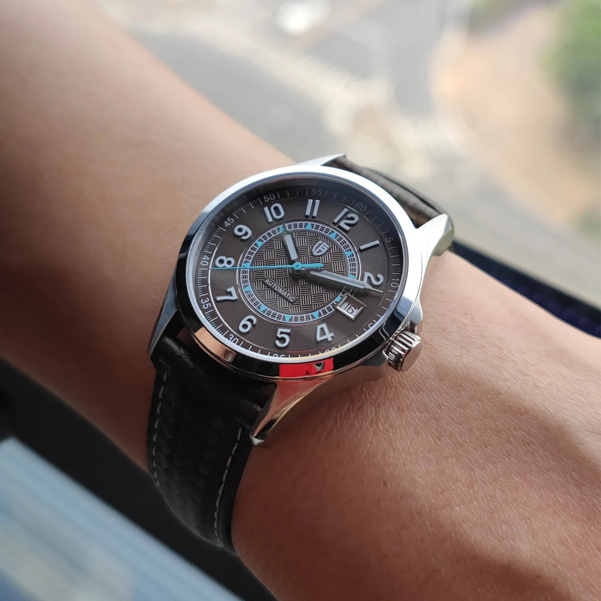 BERNY Automatic Mechanical Watches for Men 38mm Super Luminous PT5000 ST2130 High Precision Luxury Sapphire Wristwatch Easy Read