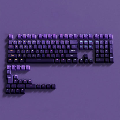 130 Keys Gradient Lucky Red RGB Backlit Shine Through Keycaps OEM Profile Double Shot PBT Keycaps for MX Switches Gamer Keyboard