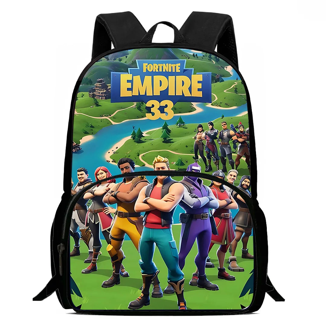 Classic Game FortniteS Child Backpacks Lunch Bag Pencil Case Pupil Large Capacity School Bags For Boy Girl Best Gift