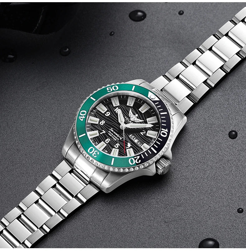 Yelang V1217 42mm Japan Eco-Drive Solar Watch Men's Watch 300M Diver Watch 30ATM Professional Waterproof Sapphire Luminous