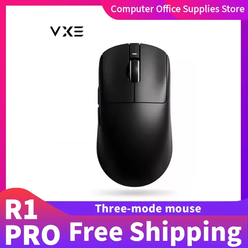 VXE Dragonfly R1 Pro MAX 2.4G Wireless Gaming Mouse PAW3395 26000DPI 3-mode Connection with Low Latency Wired Gaming Mouse