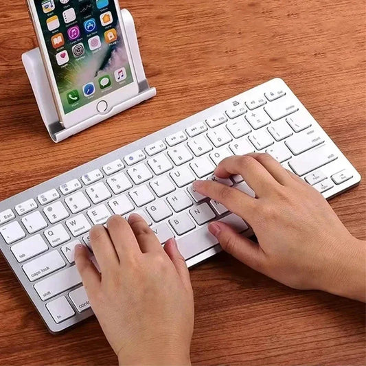 Mini Bluetooth Wireless Keyboard - 78 Keys Portable for PC/Tablet/Smartphone, Compatible with iPad, Compact Design forOffice